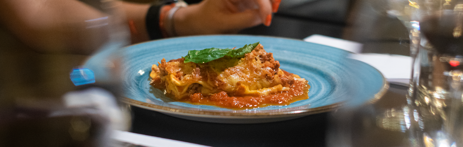 Foto de una cena maridada en Trattoria Sole Rosso